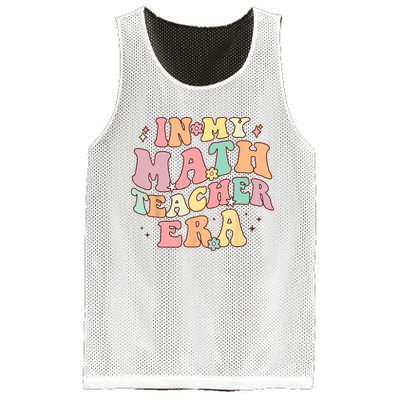 In My Math Teacher Era Retro Back To School Groovy Teacher Mesh Reversible Basketball Jersey Tank