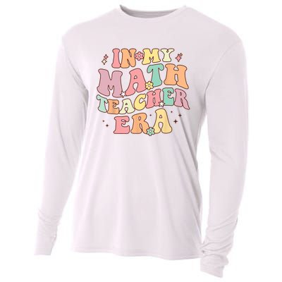 In My Math Teacher Era Retro Back To School Groovy Teacher Cooling Performance Long Sleeve Crew