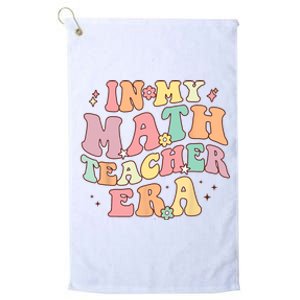 In My Math Teacher Era Retro Back To School Groovy Teacher Platinum Collection Golf Towel