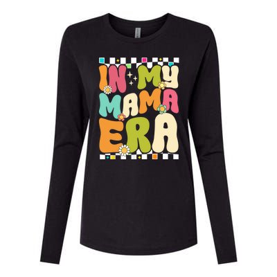 In My Mama Era Lover Groovy Retro Mom Mothers Day Womens Cotton Relaxed Long Sleeve T-Shirt