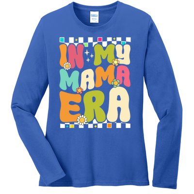 In My Mama Era Lover Groovy Retro Mom Mothers Day Ladies Long Sleeve Shirt