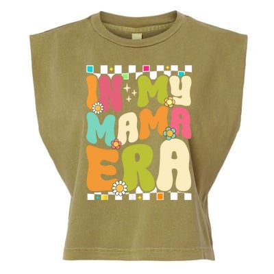 In My Mama Era Lover Groovy Retro Mom Mothers Day Garment-Dyed Women's Muscle Tee