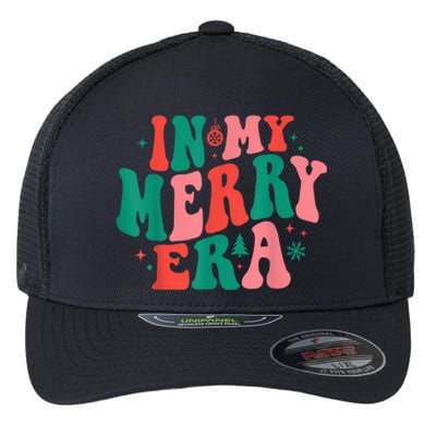 In My Merry Era Christmas Holiday Funny Gift Flexfit Unipanel Trucker Cap