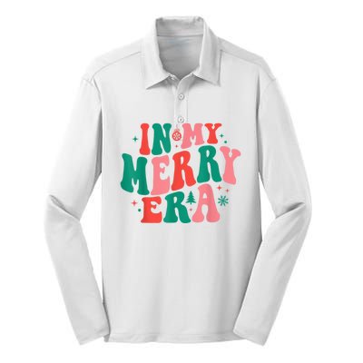 In My Merry Era Christmas Holiday Funny Gift Silk Touch Performance Long Sleeve Polo