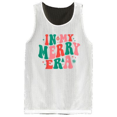 In My Merry Era Christmas Holiday Funny Gift Mesh Reversible Basketball Jersey Tank