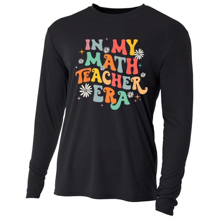 In My Math Teacher Era Retro Back To School Groovy Teacher Cooling Performance Long Sleeve Crew