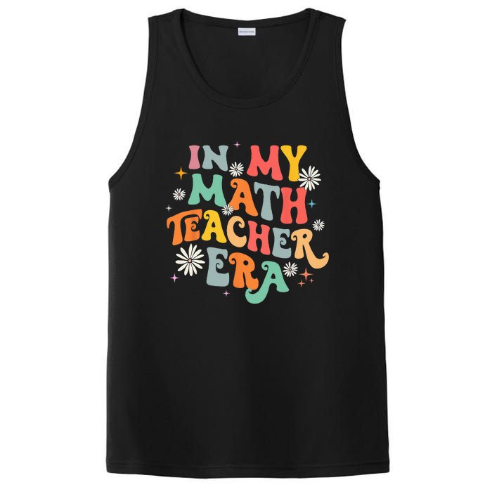 In My Math Teacher Era Retro Back To School Groovy Teacher PosiCharge Competitor Tank