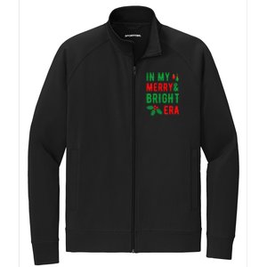 In My Merry And Bright Era Cute Christmas Era Xmas Lights Gift Stretch Full-Zip Cadet Jacket