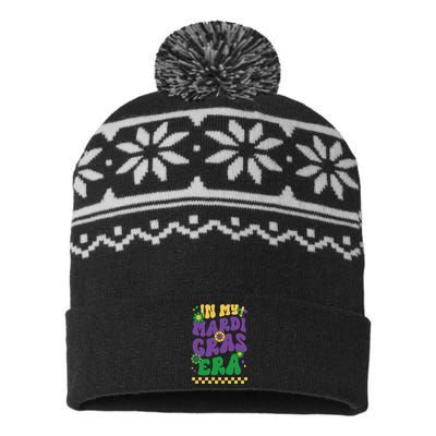 In My Mardi Gras Era Festival Retro Carnival Holiday USA-Made Snowflake Beanie