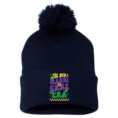 In My Mardi Gras Era Festival Retro Carnival Holiday Pom Pom 12in Knit Beanie