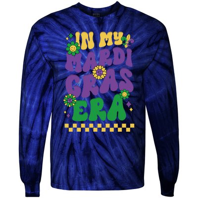 In My Mardi Gras Era Festival Retro Carnival Holiday Tie-Dye Long Sleeve Shirt