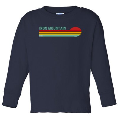 Iron Mountain Michigan Toddler Long Sleeve Shirt