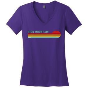 Iron Mountain Michigan Women's V-Neck T-Shirt