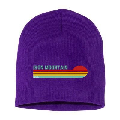 Iron Mountain Michigan Short Acrylic Beanie