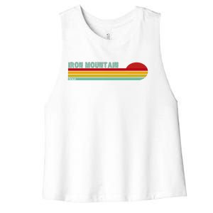 Iron Mountain Michigan Women's Racerback Cropped Tank