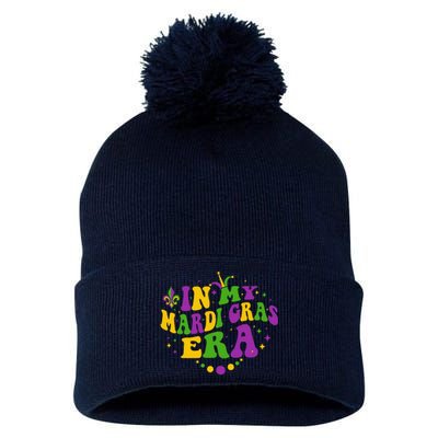 In My Mardi Gras Era Festival Retro Carnival Party Holiday Pom Pom 12in Knit Beanie