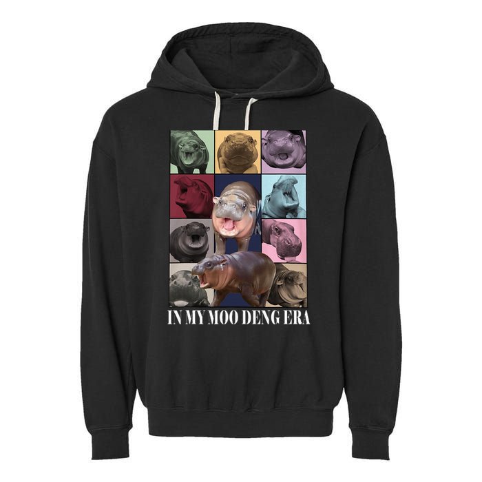 In My Moo Deng Era  Moo Deng Lover Garment-Dyed Fleece Hoodie