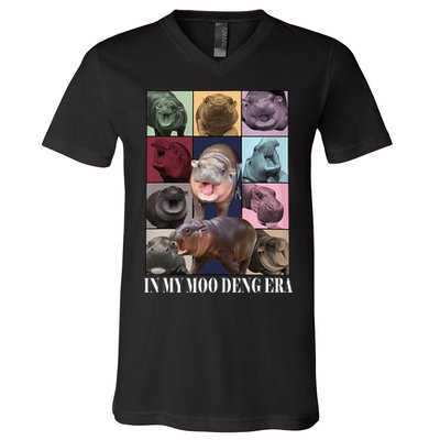 In My Moo Deng Era  Moo Deng Lover V-Neck T-Shirt