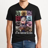 In My Moo Deng Era  Moo Deng Lover V-Neck T-Shirt
