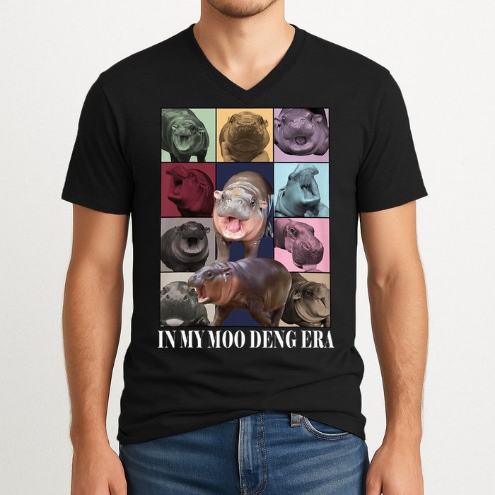In My Moo Deng Era  Moo Deng Lover V-Neck T-Shirt
