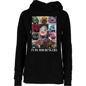 In My Moo Deng Era  Moo Deng Lover Womens Funnel Neck Pullover Hood