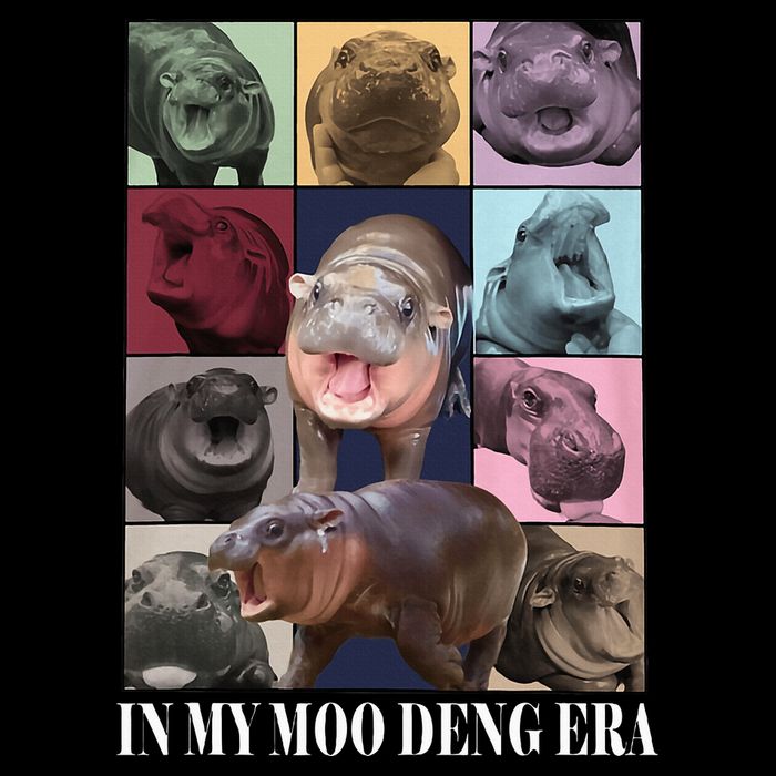 In My Moo Deng Era  Moo Deng Lover Flat Bill Trucker Hat