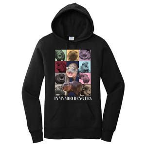 In My Moo Deng Era  Moo Deng Lover Women's Pullover Hoodie