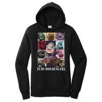 In My Moo Deng Era  Moo Deng Lover Women's Pullover Hoodie