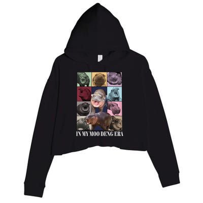 In My Moo Deng Era  Moo Deng Lover Crop Fleece Hoodie