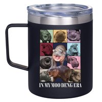 In My Moo Deng Era  Moo Deng Lover 12oz Stainless Steel Coffee Mug