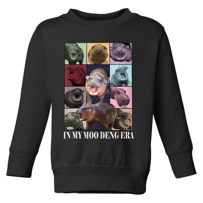 In My Moo Deng Era  Moo Deng Lover Toddler Sweatshirt