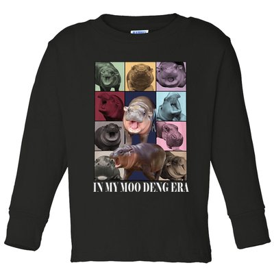 In My Moo Deng Era  Moo Deng Lover Toddler Long Sleeve Shirt