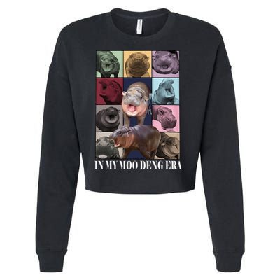 In My Moo Deng Era  Moo Deng Lover Cropped Pullover Crew