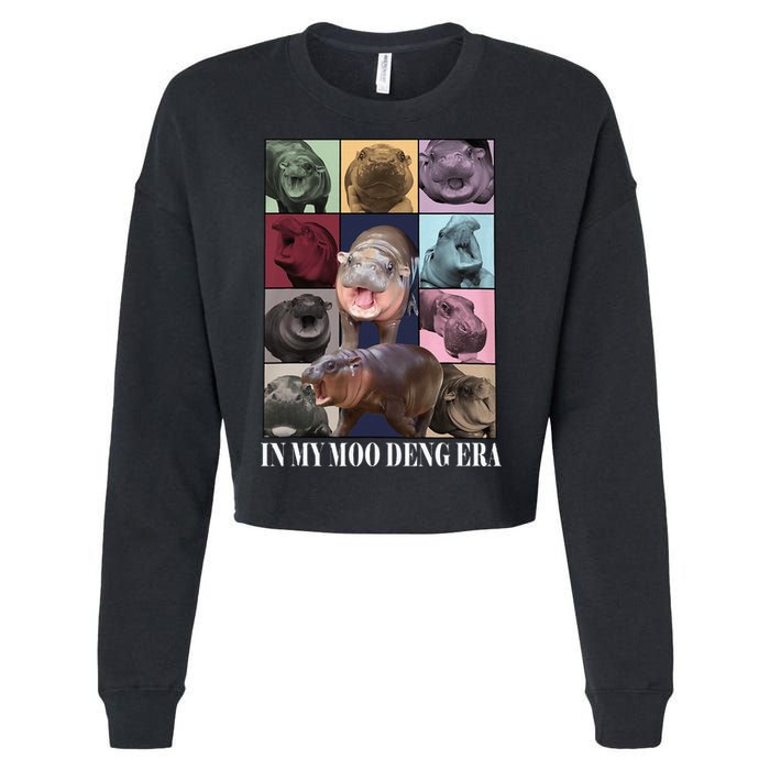 In My Moo Deng Era  Moo Deng Lover Cropped Pullover Crew