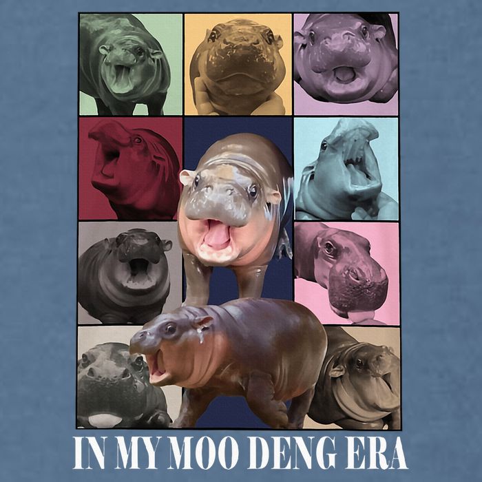 In My Moo Deng Era  Moo Deng Lover Garment-Dyed Sweatshirt