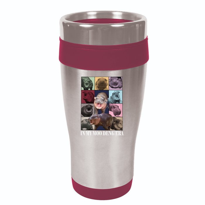 In My Moo Deng Era  Moo Deng Lover 16oz Travel Tumbler