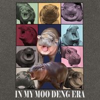 In My Moo Deng Era  Moo Deng Lover Cotton Canvas Backpack