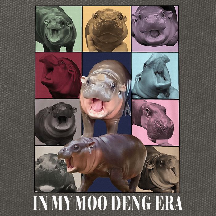 In My Moo Deng Era  Moo Deng Lover Cotton Canvas Backpack