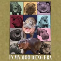 In My Moo Deng Era  Moo Deng Lover Garment-Dyed Women's Muscle Tee