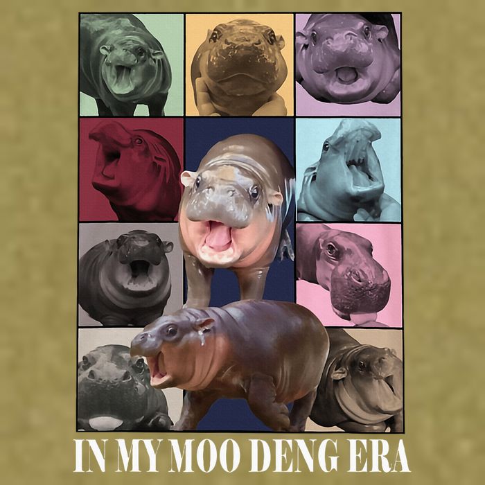 In My Moo Deng Era  Moo Deng Lover Garment-Dyed Women's Muscle Tee