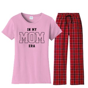 In My Mom Era Cute Mothers Day Gift Women's Flannel Pajama Set