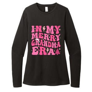 In My Merry Grandma Era Groovy Pink Christmas Grandma Gift Womens CVC Long Sleeve Shirt