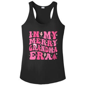 In My Merry Grandma Era Groovy Pink Christmas Grandma Gift Ladies PosiCharge Competitor Racerback Tank