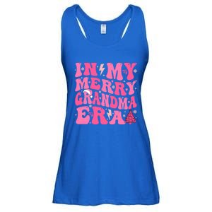 In My Merry Grandma Era Groovy Pink Christmas Grandma Gift Ladies Essential Flowy Tank