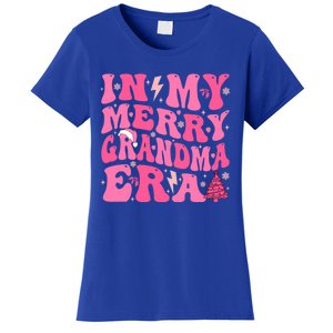 In My Merry Grandma Era Groovy Pink Christmas Grandma Gift Women's T-Shirt