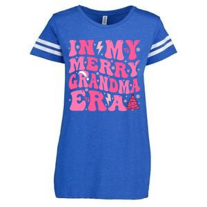 In My Merry Grandma Era Groovy Pink Christmas Grandma Gift Enza Ladies Jersey Football T-Shirt