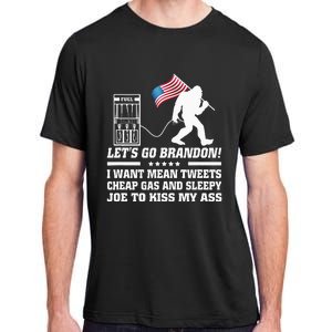 I Miss Mean Tweets And Cheap Gas Funny Anti Biden Bigfoot  Adult ChromaSoft Performance T-Shirt