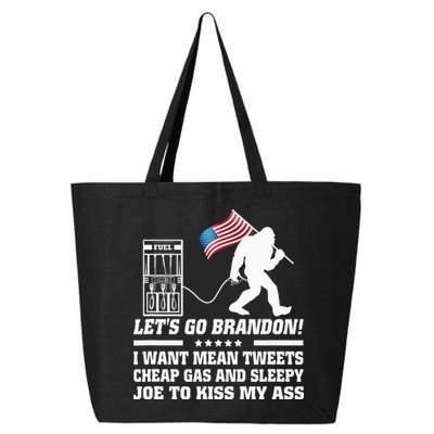 I Miss Mean Tweets And Cheap Gas Funny Anti Biden Bigfoot  25L Jumbo Tote