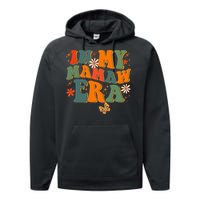 In My Mamaw Era Groovy Retro Floral Hippie Cool Mamaw Club Performance Fleece Hoodie