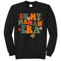 In My Mamaw Era Groovy Retro Floral Hippie Cool Mamaw Club Sweatshirt